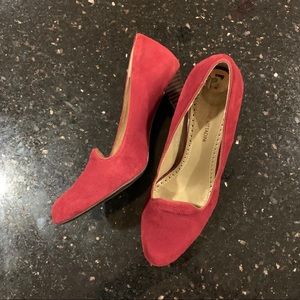 Adrienne vittadni burgundy shoes suede size 7